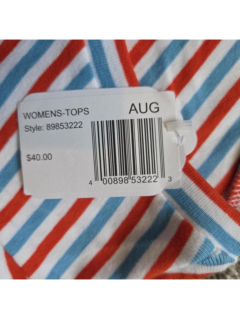 J.Crew Perfect Fit Striped Cotton T-Shirt Large - Picture 3 of 7